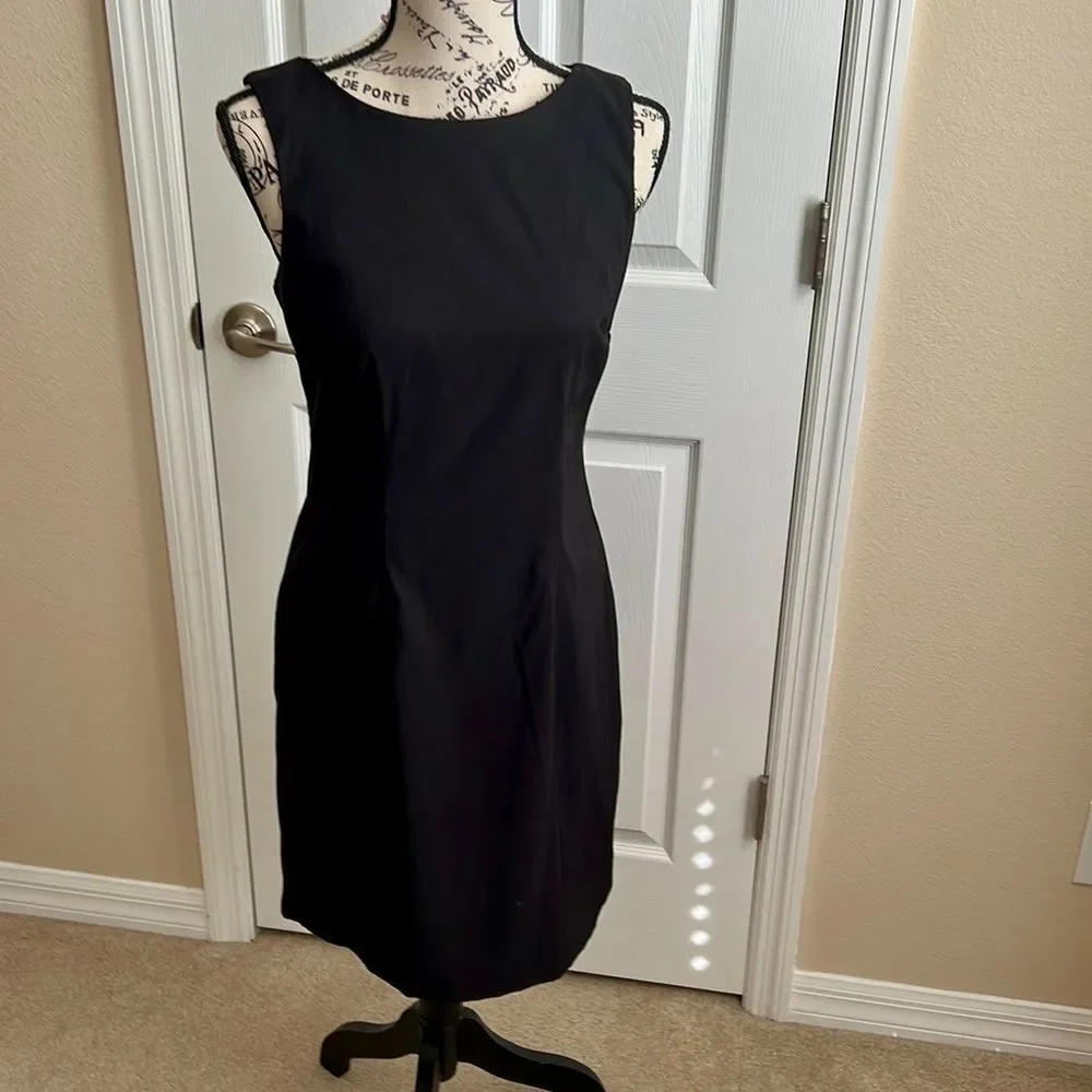 Dressbarn Black Sleeveless Sheath Dress Career Office Party‎ Cocktail Size 6
